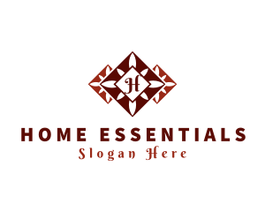 Floral Tile Home Decor logo design