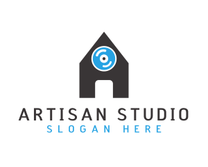 Record CD House logo design