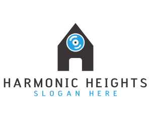 Record CD House logo design