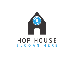 Record CD House logo design