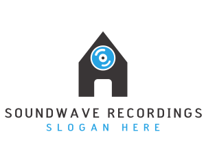 Record CD House logo design