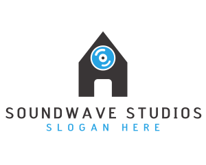 Record CD House logo design