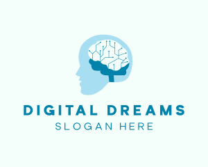 Digital Human Brain logo design