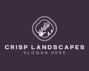 Shovel Landscaper Gardener logo