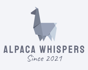 Alpaca Llama Origami  logo