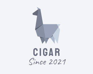 Alpaca Llama Origami  logo design