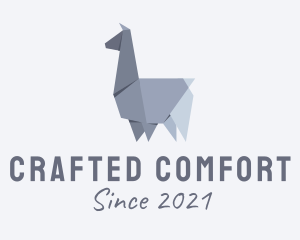 Alpaca Llama Origami  logo design