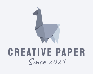 Alpaca Llama Origami  logo