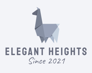 Alpaca Llama Origami  logo design