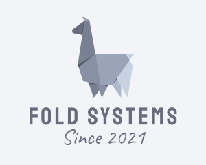 Alpaca Llama Origami  logo