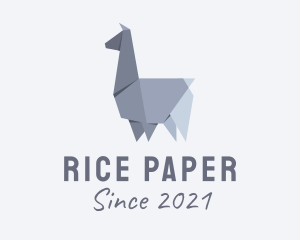 Alpaca Llama Origami  logo design