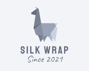 Alpaca Llama Origami  logo design