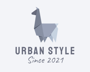 Alpaca Llama Origami  logo design