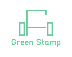 Green Sofa Lines logo design