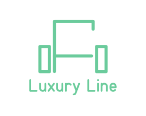 Green Sofa Lines logo design