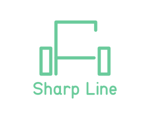 Green Sofa Lines logo design