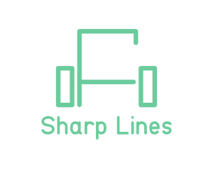 Green Sofa Lines logo design