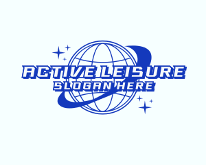 Retro Planet Orbit Y2K logo