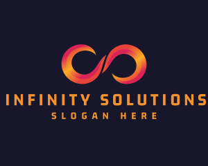 Gradient Infinity Loop logo design