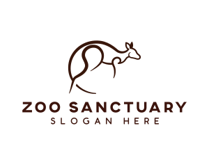 Kangaroo Joey Zoo logo design