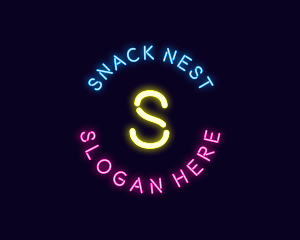 Neon Music Bar logo design