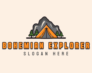 Mountain Camping Exploration logo design