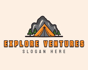 Mountain Camping Exploration logo design