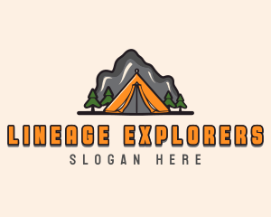 Mountain Camping Exploration logo design