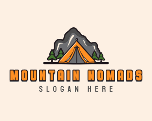 Mountain Camping Exploration logo design