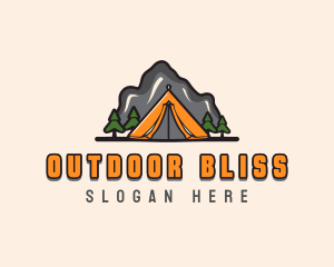 Mountain Camping Exploration logo design