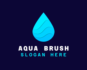 Water Sanitizer Drop logo design