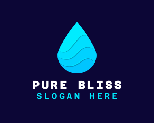 Water Sanitizer Drop logo design