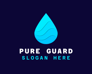 Water Sanitizer Drop logo design