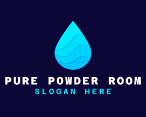 Water Sanitizer Drop logo design