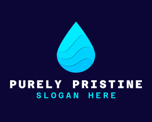 Water Sanitizer Drop logo design