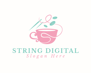 Sewing Cup Needle logo design