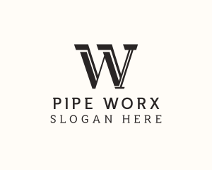 Masculine Serif Business logo design