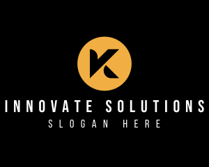 Circle Startup Corporate Letter K logo
