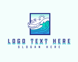 Tsunami Ocean Wave logo