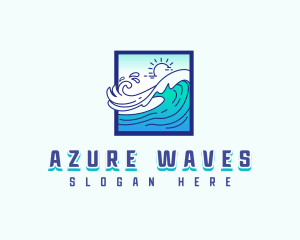 Tsunami Ocean Wave logo design