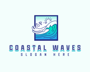 Tsunami Ocean Wave logo design