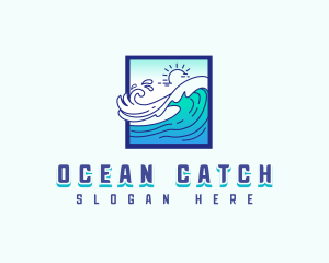 Tsunami Ocean Wave logo design