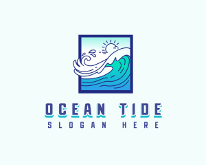 Tsunami Ocean Wave logo design