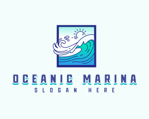 Tsunami Ocean Wave logo design