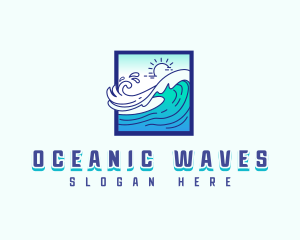 Tsunami Ocean Wave logo design