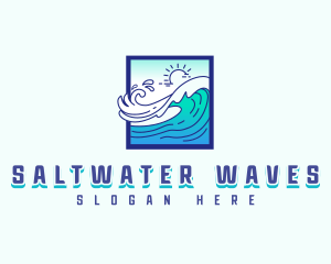 Tsunami Ocean Wave logo design