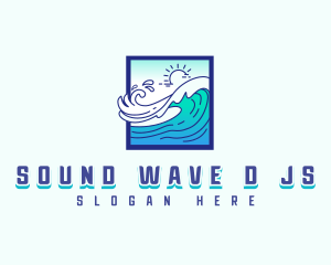 Tsunami Ocean Wave logo design