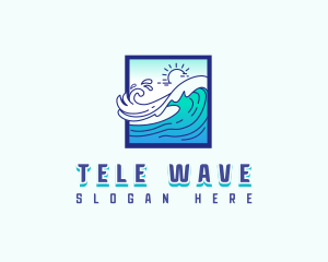 Tsunami Ocean Wave logo design