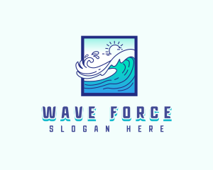 Tsunami Ocean Wave logo design