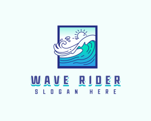 Tsunami Ocean Wave logo design